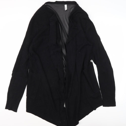 Diesel Women's Black Open Front Cardigan Medium Regular Fit