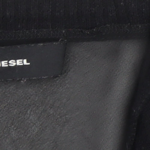 Diesel Women's Black Open Front Cardigan Medium Regular Fit