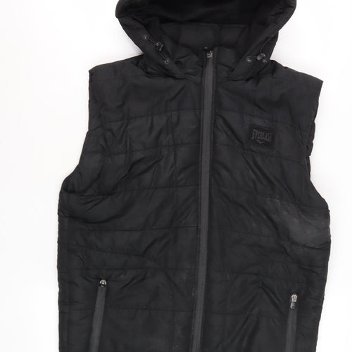 Everlast Men's Black Hooded Puffer Waistcoat S