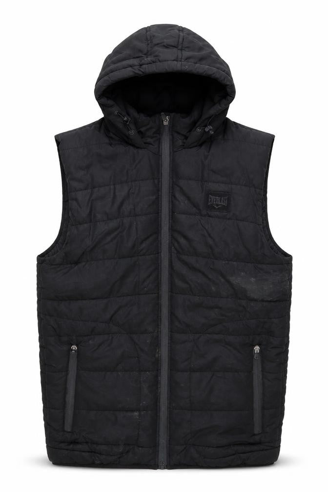 Everlast Men's Black Hooded Puffer Waistcoat S