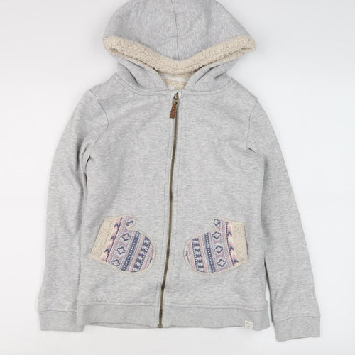 Mantaray Girls Grey Full Zip Hoodie, Size 11-12