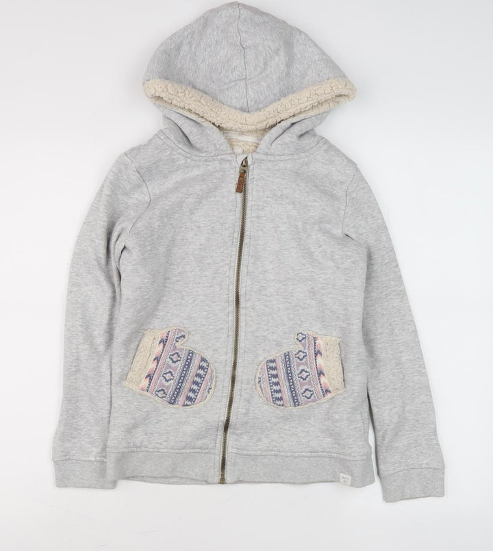 Mantaray Girls Grey Full Zip Hoodie, Size 11-12