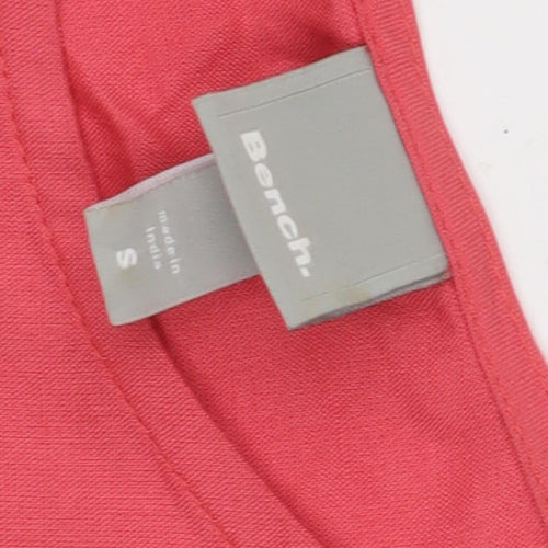 Bench Women's Pink Red Polyester Shift Dress Size S
