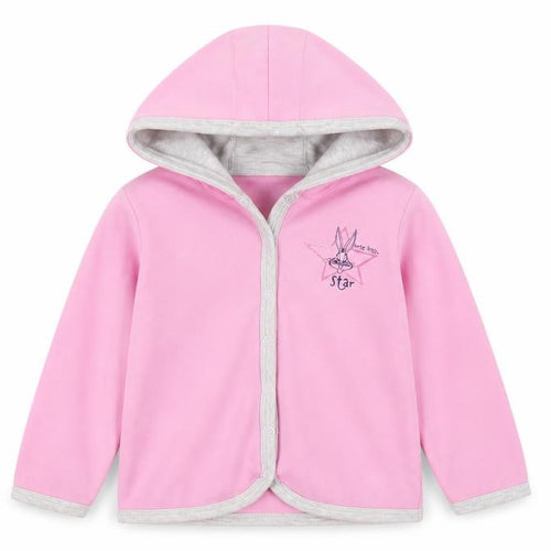 Looney Tunes Girls Pink Full Zip Hoodie, Size 1-2 Years, Casual