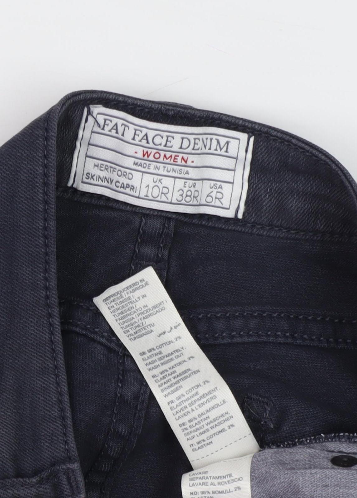 Fat Face Women's Blue Capri Jeans Size 10 Skinny Fit