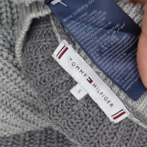 Tommy Hilfiger Men’s Grey Mock Neck Pullover Jumper - S