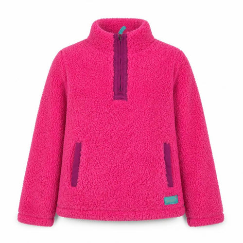 Gelert Girls Pink Fleece Hoodie 11-12 Yrs 1/4 Zip Outdoor Hiking