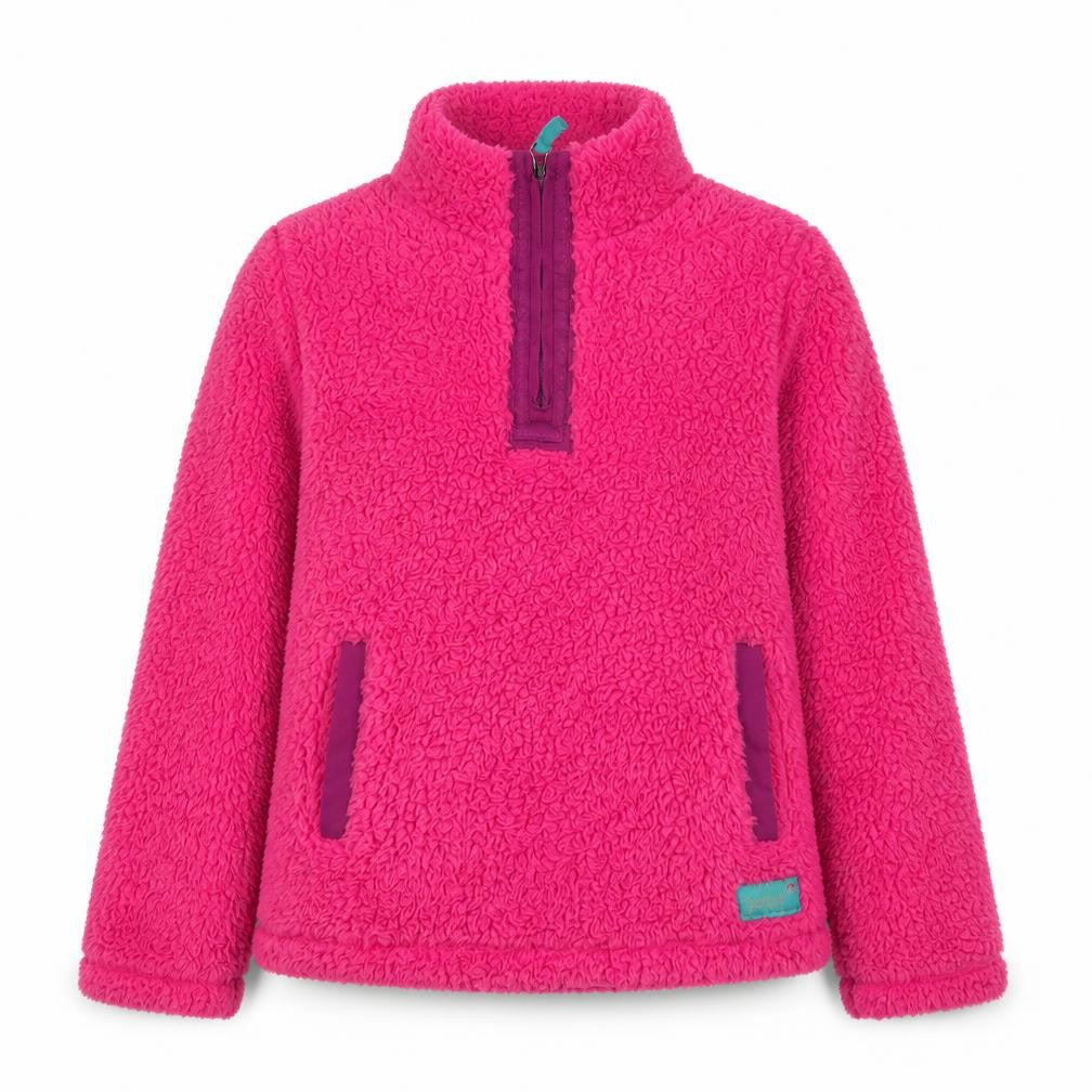 Gelert Girls Pink Fleece Hoodie 11-12 Yrs 1/4 Zip Outdoor Hiking