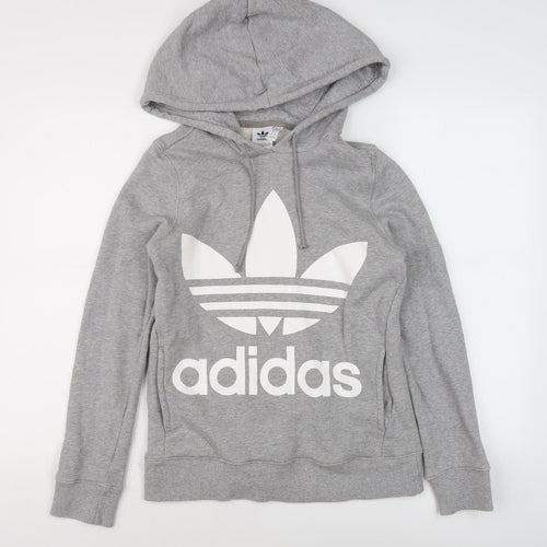 Adidas Women's Grey Pullover Hoodie XS