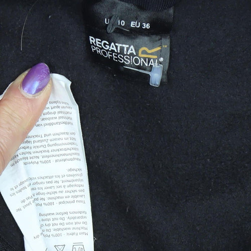 Regatta Women's Black Full Zip Jacket Size 10