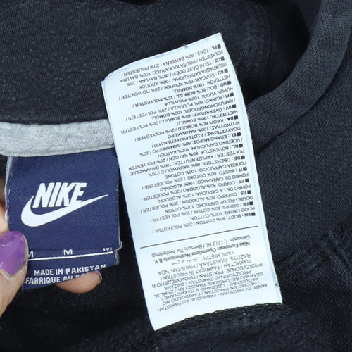 Nike Men's Black M Pullover Hoodie with Logo