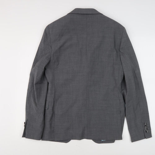 Moss London Men's Grey Slim Fit Suit Jacket 38R
