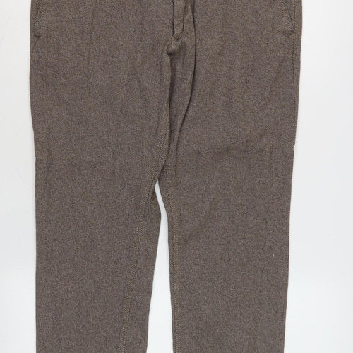 Massimo Dutti Men’s Brown Slim Fit Chinos Size 34