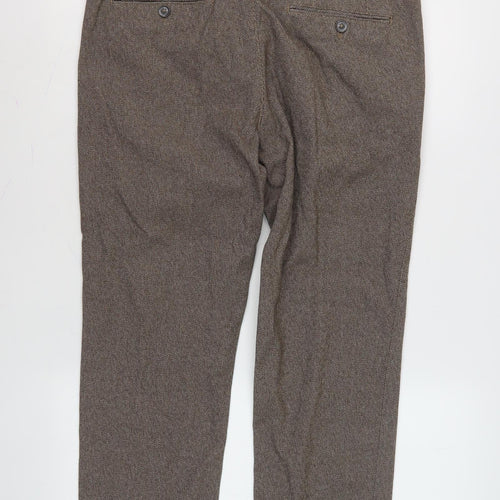Massimo Dutti Men’s Brown Slim Fit Chinos Size 34