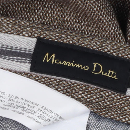 Massimo Dutti Men’s Brown Slim Fit Chinos Size 34