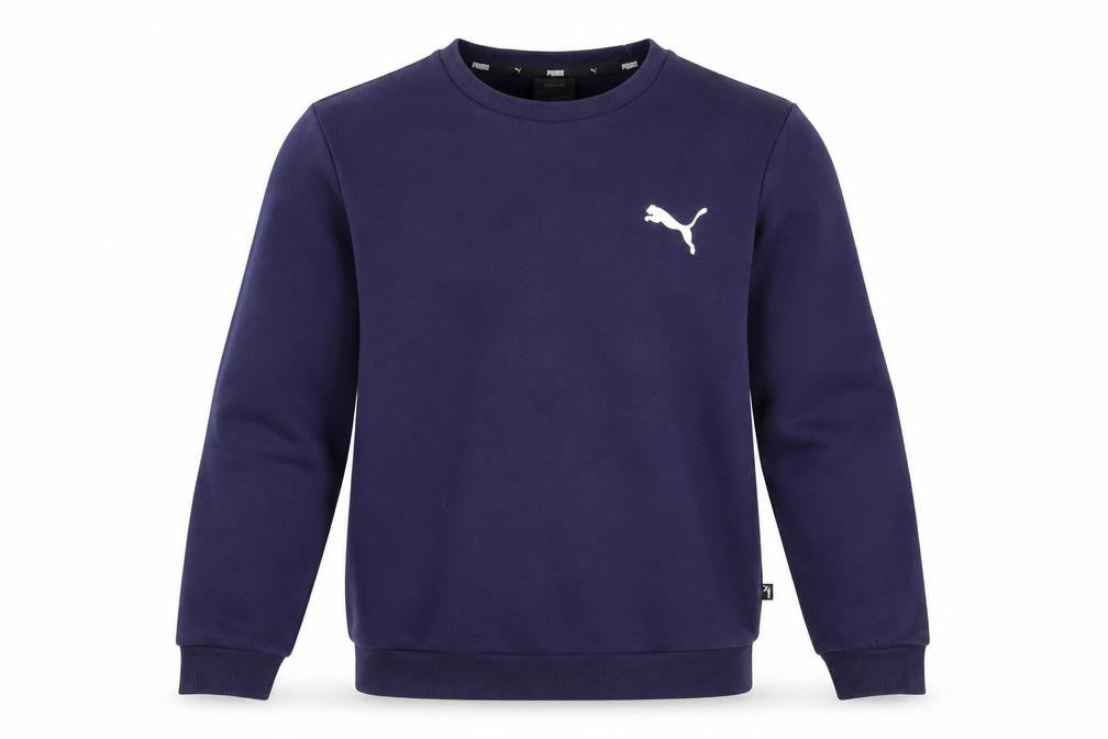 Front view of Puma Men's Blue Pullover Sweatshirt - S