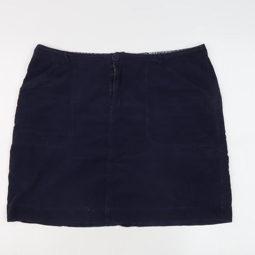 White Stuff Women's Blue Knee-Length Skirt Size 12