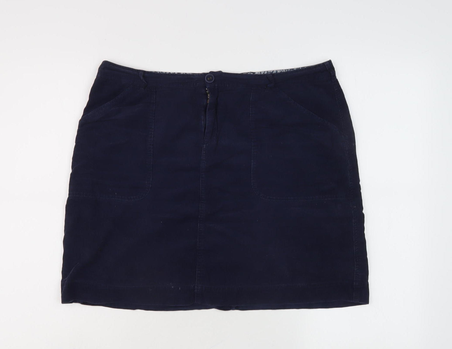 White Stuff Women's Blue Knee-Length Skirt Size 12