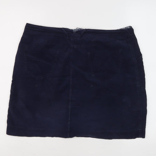 White Stuff Women's Blue Knee-Length Skirt Size 12