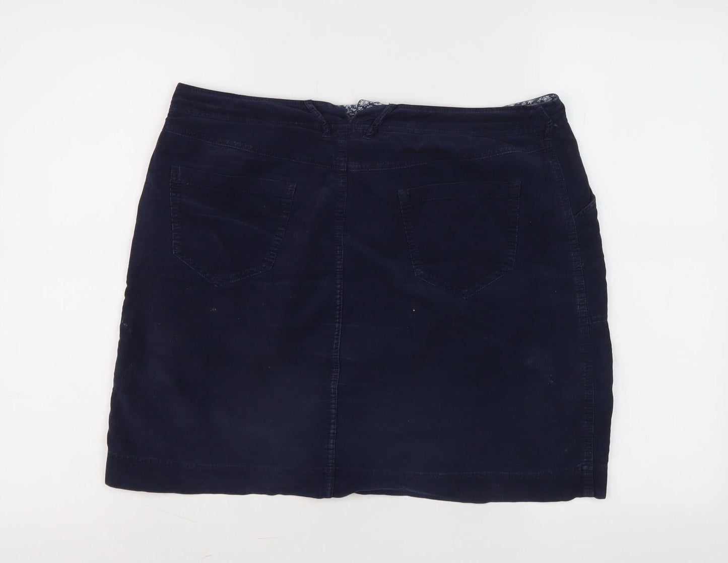 White Stuff Women's Blue Knee-Length Skirt Size 12