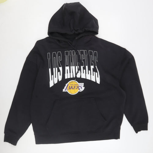 NBA Men's Black S Pullover Hoodie with Logo