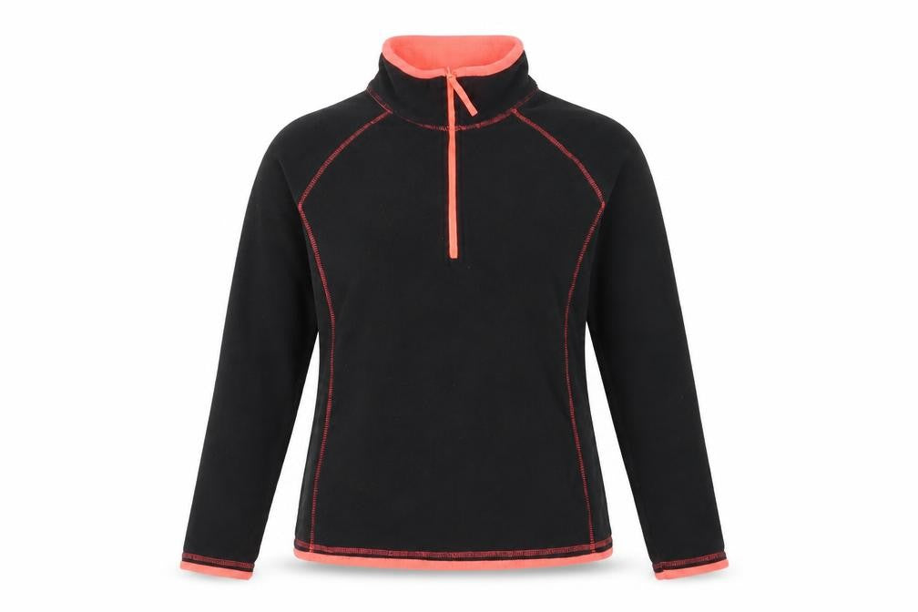Front view of Mountain Warehouse Women's Black Sweatshirt, size 8, Zip