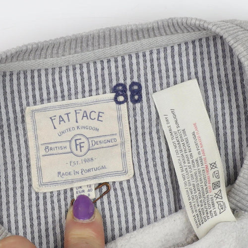 Fat Face Women’s Grey Crew Neck Sweatshirt Size 12