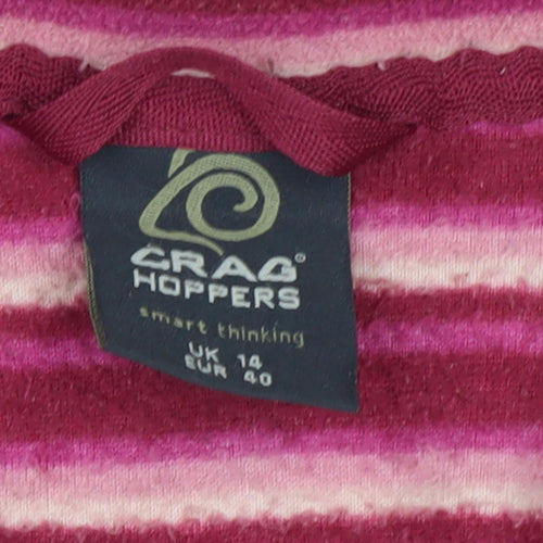 Craghoppers Women's Red Striped Sweatshirt Size 14