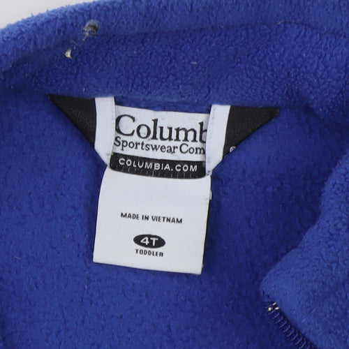 Columbia Boys Blue Fleece Jacket, Size 4, Regular Fit