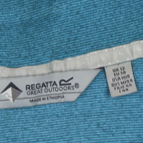 Regatta Women's Blue Sweatshirt, Size 12, 1/4 Zip