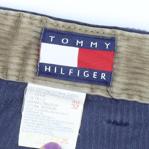 Tommy Hilfiger Men's Blue Corduroy Trousers Size 40