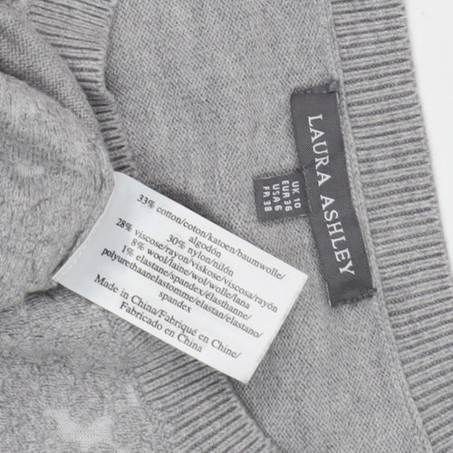 Laura Ashley Women's Grey Pullover Jumper Size 10