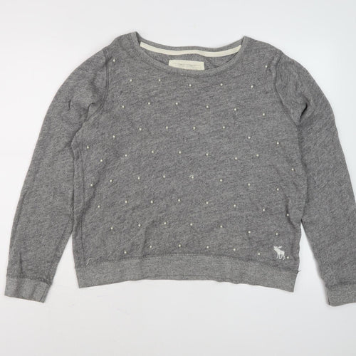 Abercrombie & Fitch Women's Grey Pullover Sweatshirt L