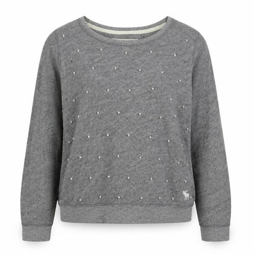 Abercrombie & Fitch Women's Grey Pullover Sweatshirt L
