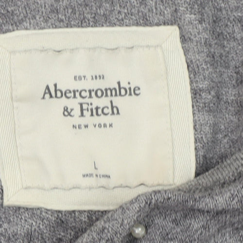 Abercrombie & Fitch Women's Grey Pullover Sweatshirt L