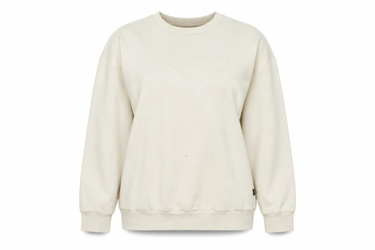 Front view of Puma Women's Beige Pullover Sweatshirt, size 12