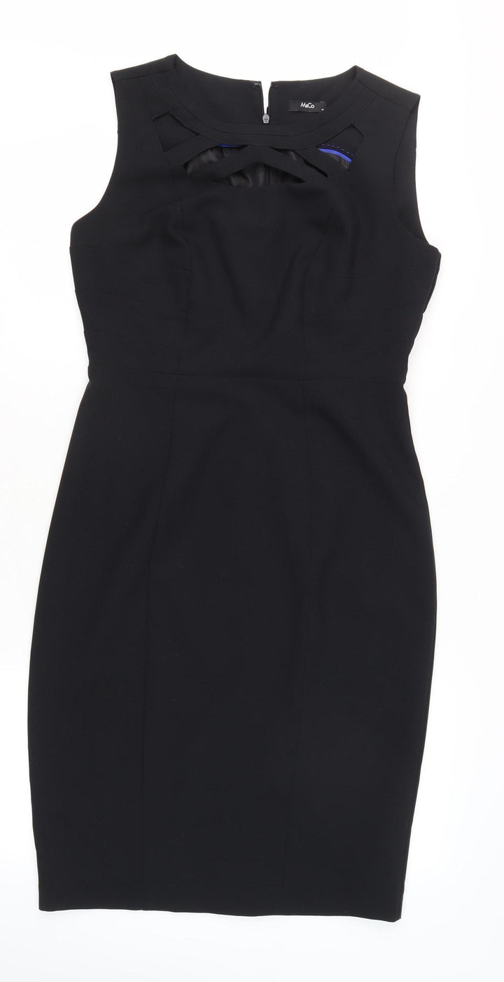 M&Co Women's Black Sleeveless Dress, Size 10