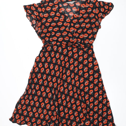Dorothy Perkins Women's Black Floral Midi Dress