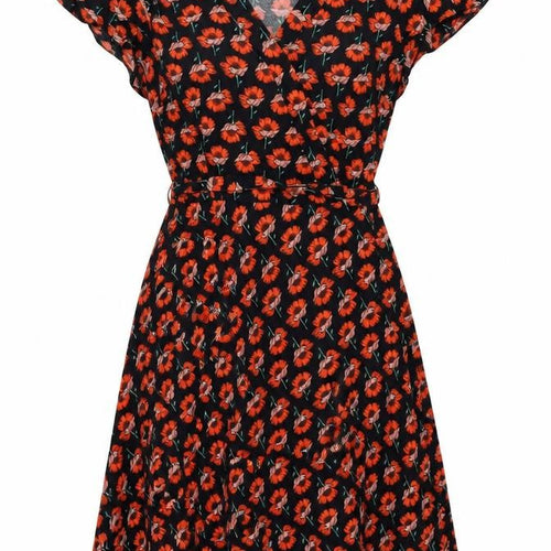 Dorothy Perkins Women's Black Floral Midi Dress