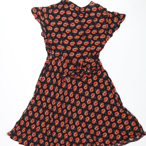 Dorothy Perkins Women's Black Floral Midi Dress