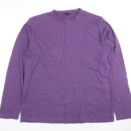 Cotton Traders Purple XL Unisex Long Sleeve T-Shirt