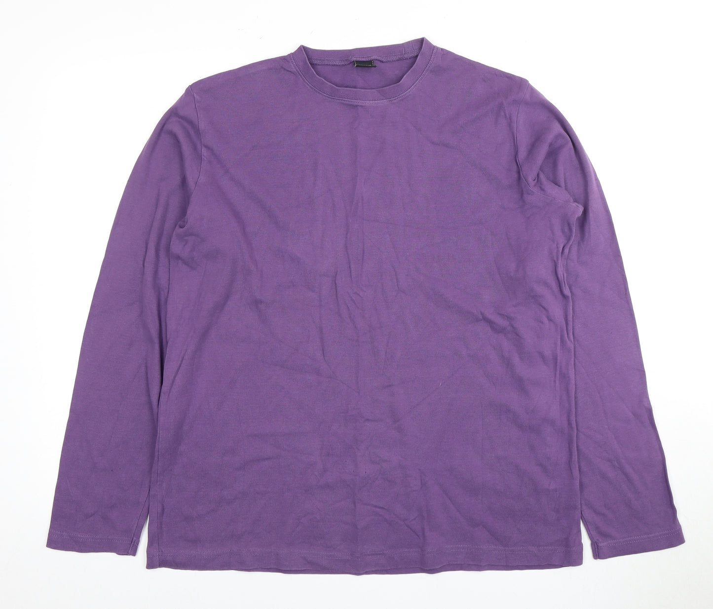 Cotton Traders Purple XL Unisex Long Sleeve T-Shirt