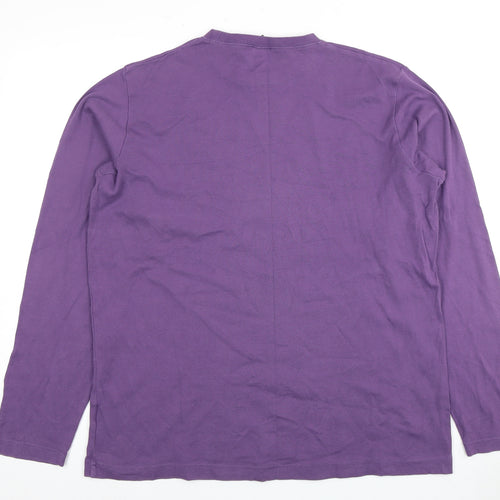 Cotton Traders Purple XL Unisex Long Sleeve T-Shirt