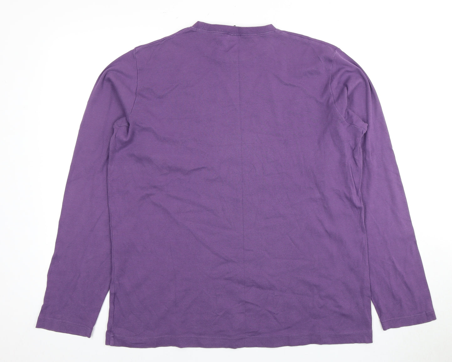 Cotton Traders Purple XL Unisex Long Sleeve T-Shirt