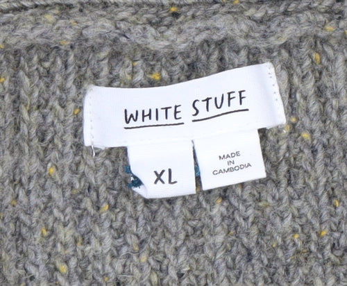 White Stuff Men's Grey XL Cardigan