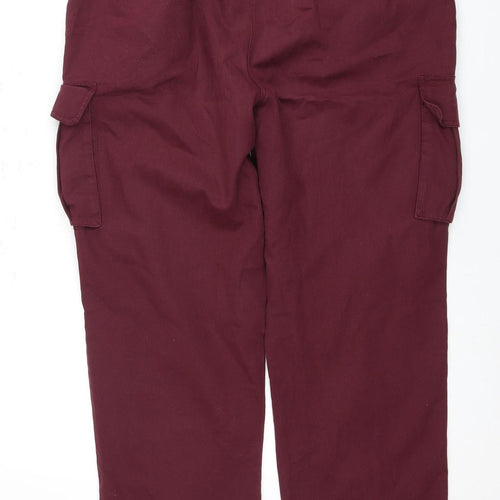 Bonmarche Women's Red Cargo Trousers - Size M
