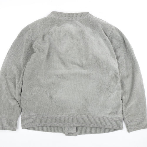 Reflect Women's Grey Cable-Knit Cardigan, Size L