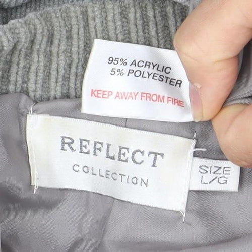 Reflect Women's Grey Cable-Knit Cardigan, Size L
