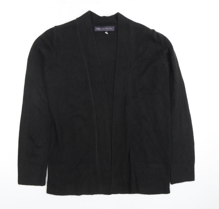 Marks & Spencer Women's XS Black Open Front Cardigan