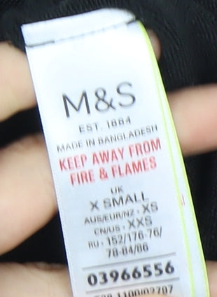 Marks & Spencer Women's XS Black Open Front Cardigan